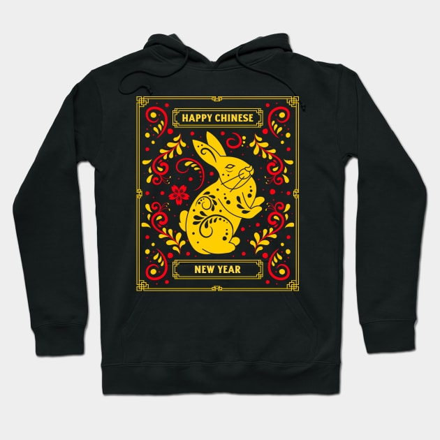 Good Luck Zodiac Happy Chinese New Year of the Rabbit 2023 Hoodie by star trek fanart and more